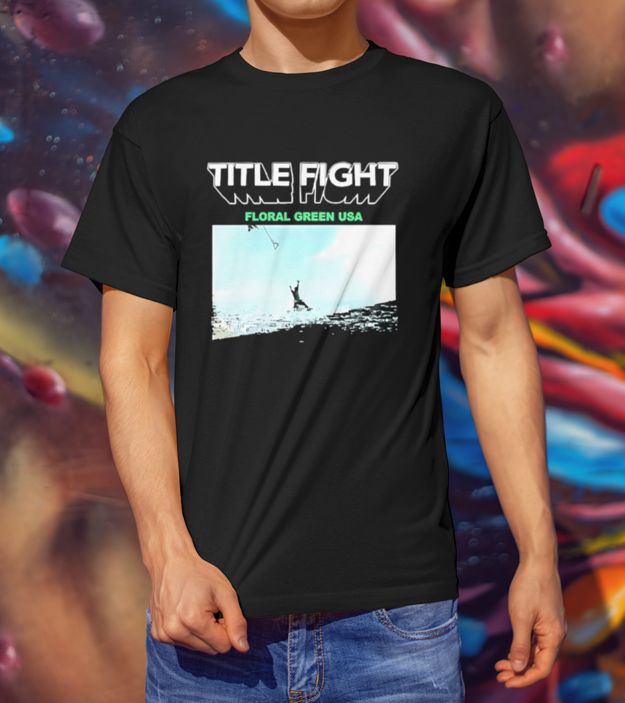 Title Fight Floral Green USA Hardcore Punk T-Shirt