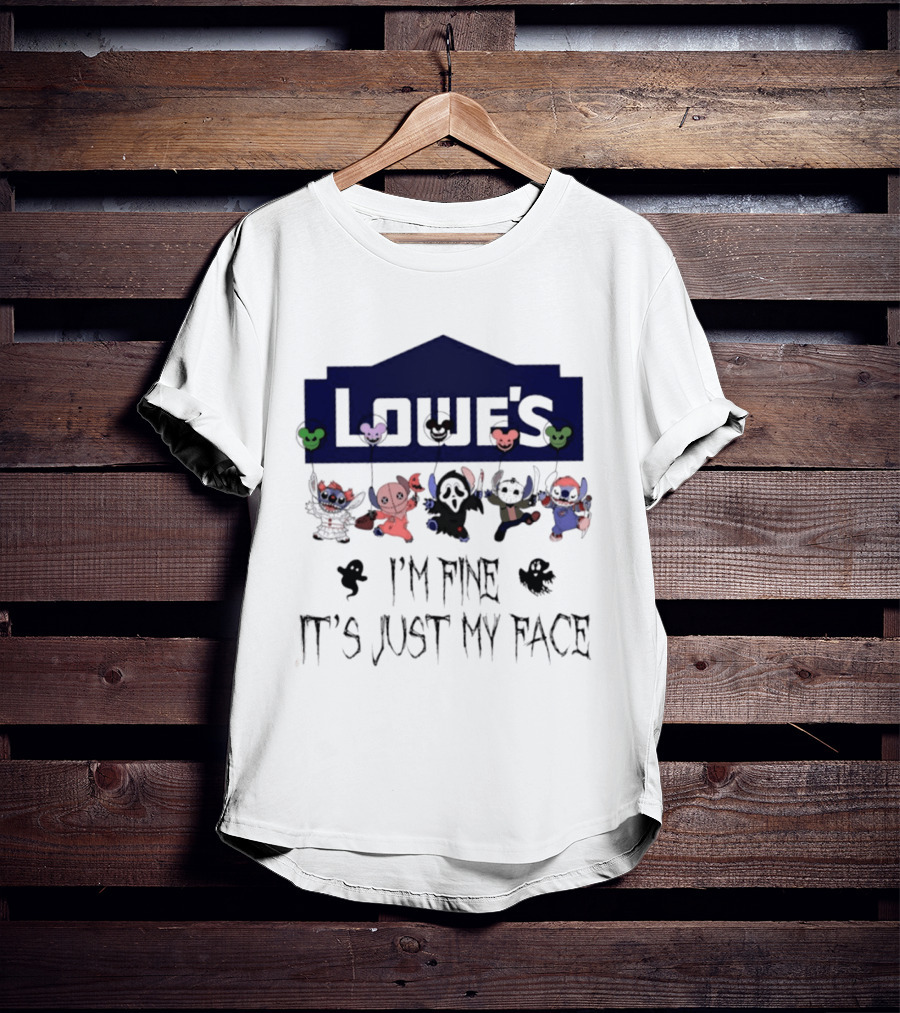 Lowe's X Stitch 2026 Halloween I'm Fine It's Just My Face T-Shirt