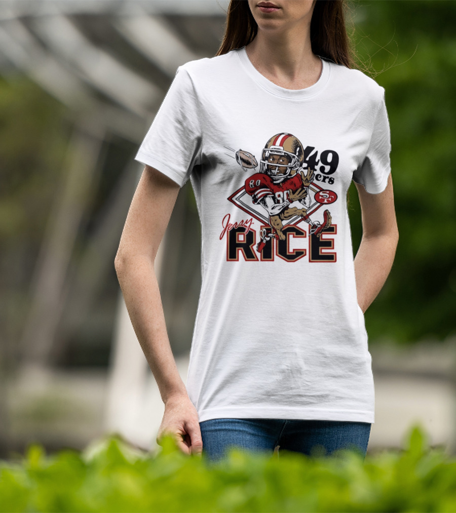 Jerry Rice San Francisco 49ers Caricature T-Shirt