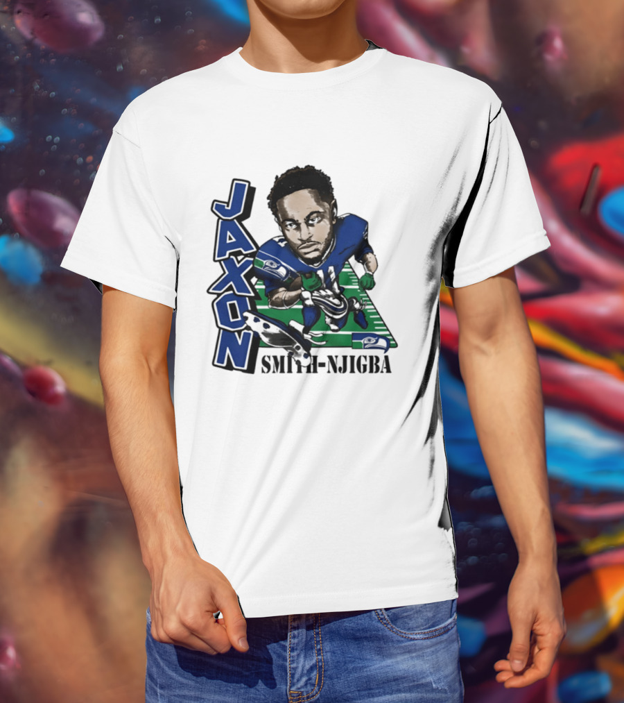 Seattle Seahawks Jaxon Smith Njigba Football Caricature T-Shirt