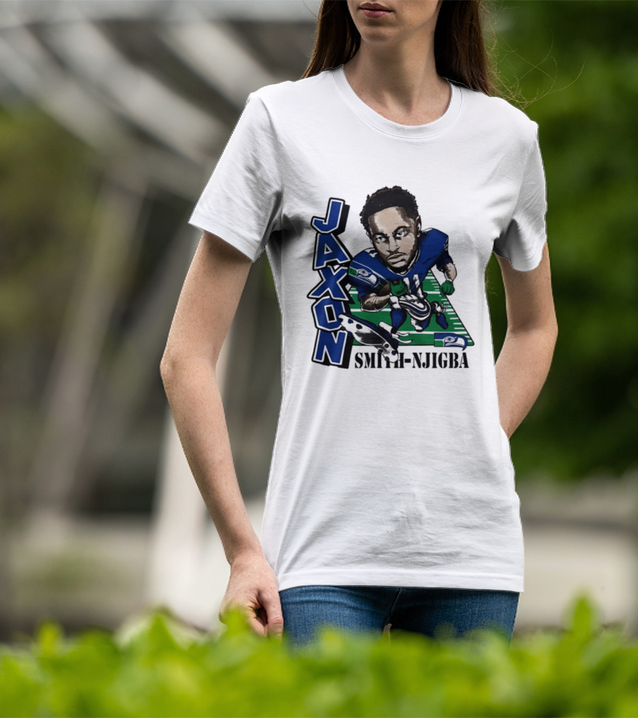 Seattle Seahawks Jaxon Smith Njigba Football Caricature T-Shirt