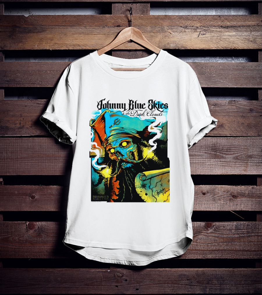 Johnny Blue Skies And The Dark Clouds Pirate Map Gainbridge Fieldhouse Indianapolis 2026 Event T-Shirt