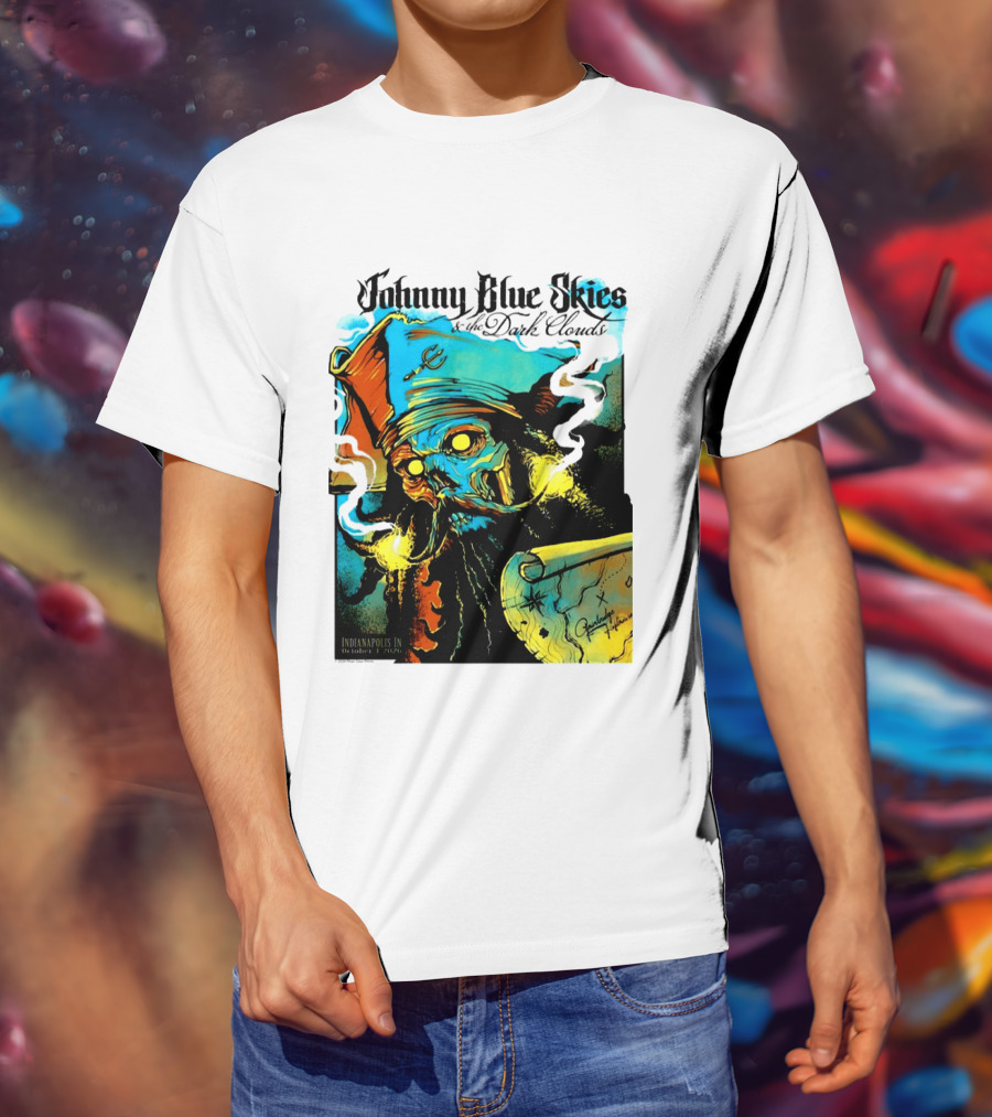 Johnny Blue Skies And The Dark Clouds Pirate Map Gainbridge Fieldhouse Indianapolis 2026 Event T-Shirt
