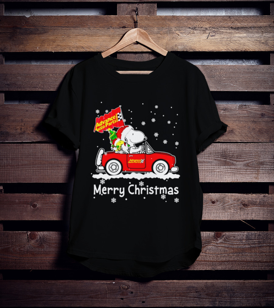 Advance Auto Parts Snoopy Woodstock Merry Christmas 2026 T-Shirt