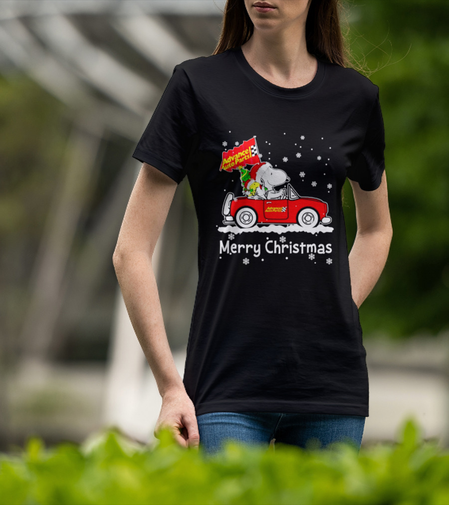 Advance Auto Parts Snoopy Woodstock Merry Christmas 2026 T-Shirt