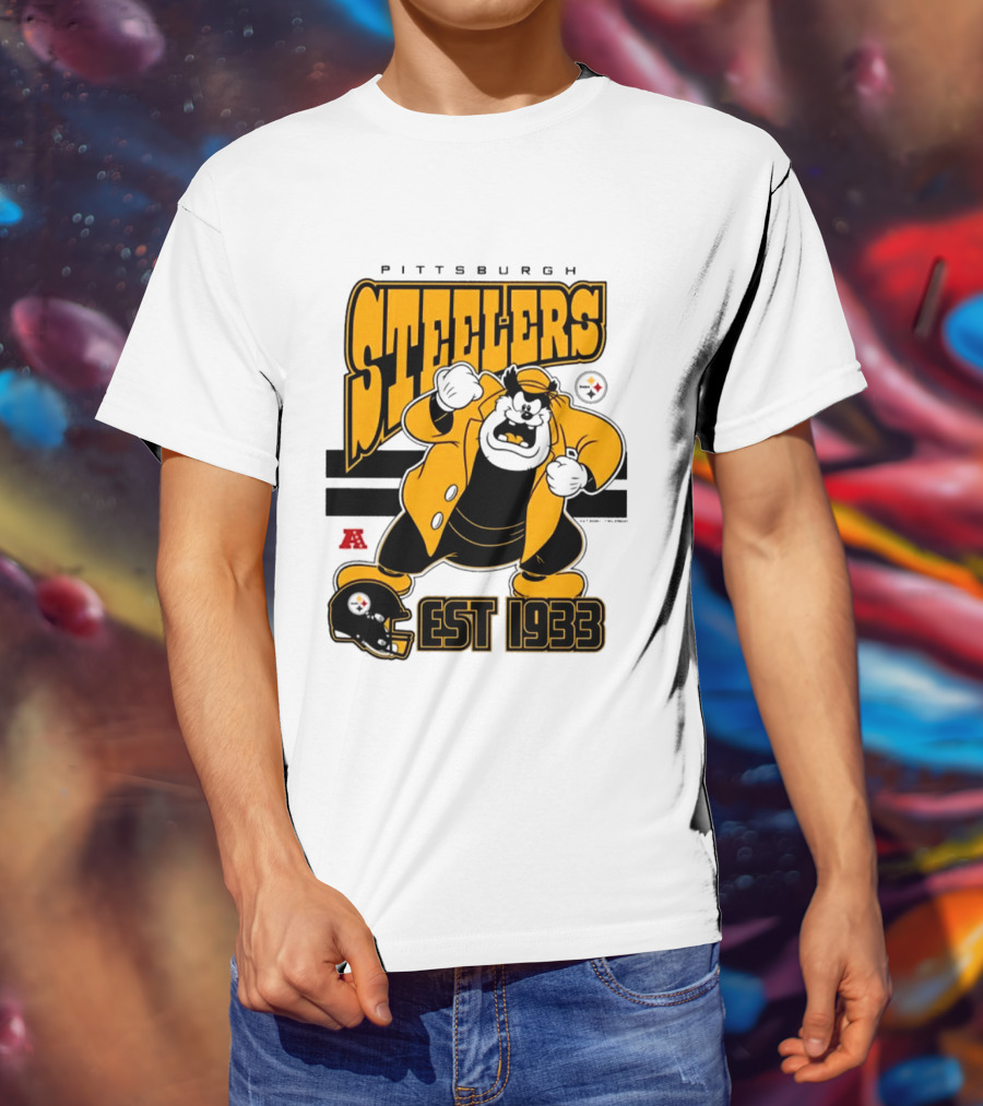Pittsburgh Steelers Disney Pete EST 1933 NFL Collaboration T-Shirt