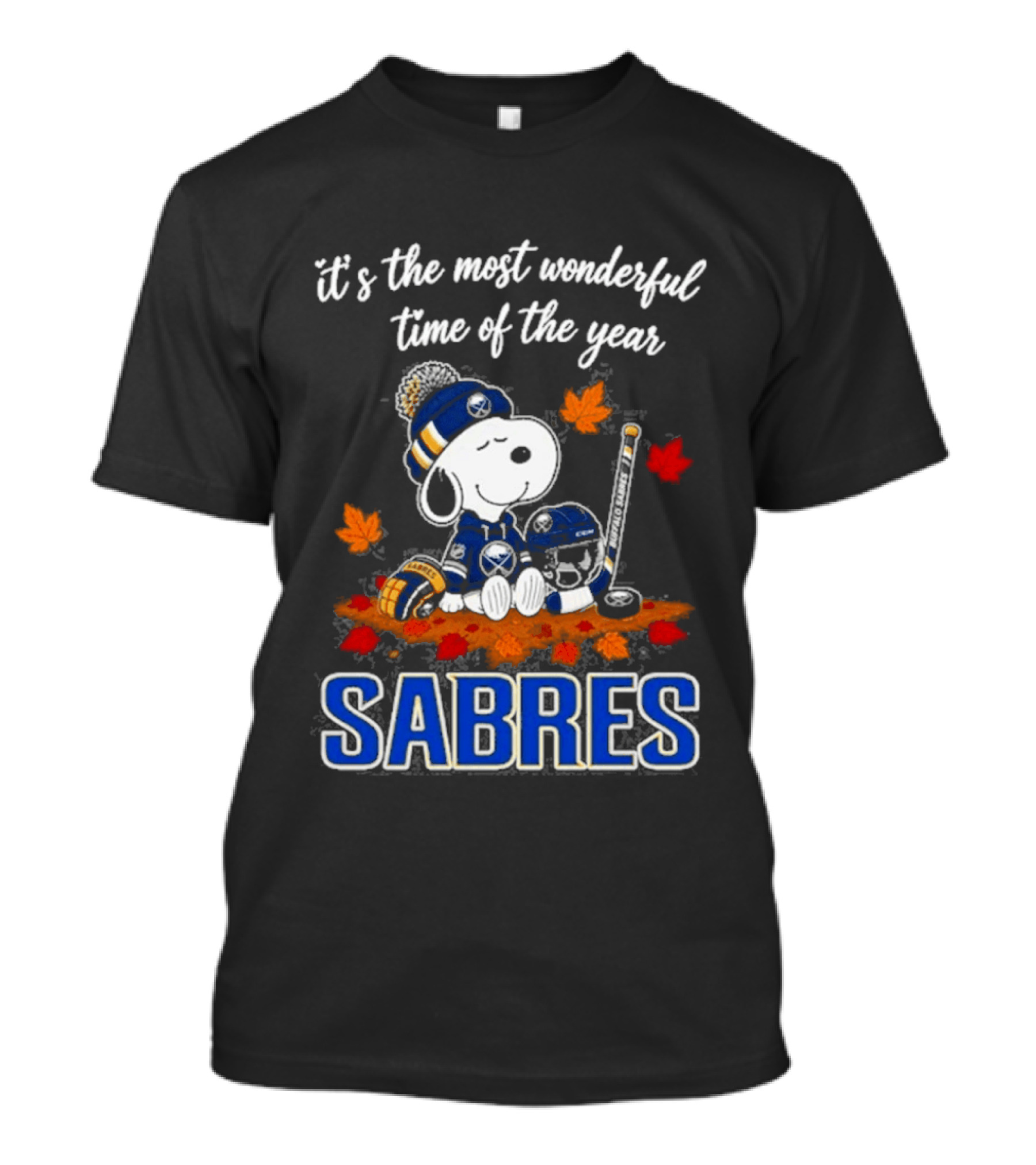 Buffalo Sabres Snoopy It's The Most Wonderful Time Of The Year Autumn Football T-Shirt