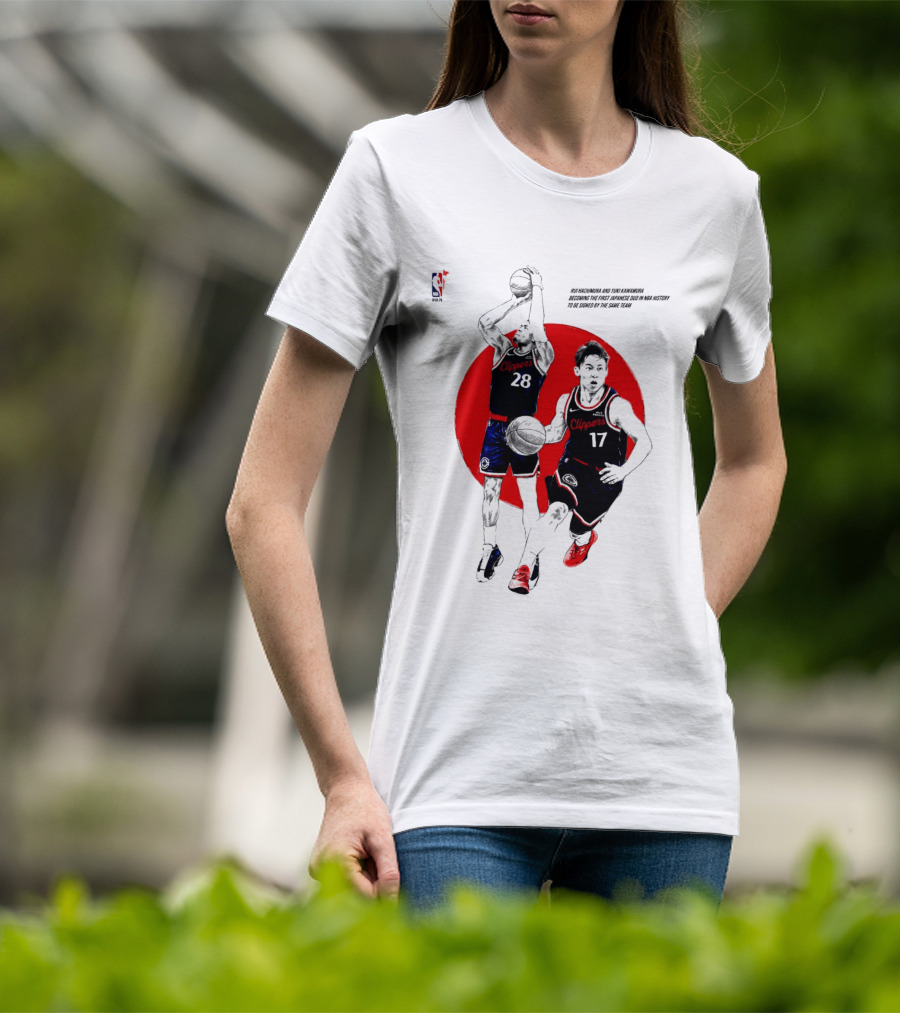 Rui Hachimura Yuki Kawamura Japanese Duo Clippers NBA Basketball 28 17 T-Shirt