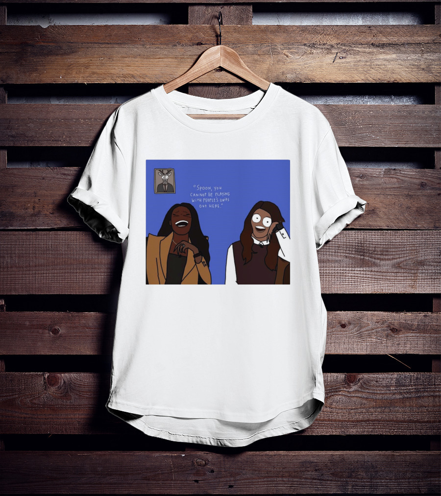 Spoon You Cannot Be Playing Meme Cartoon Laughter Scene T-Shirt