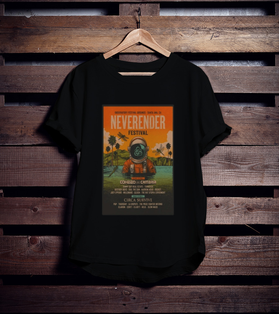 Observatory Festival Grounds Santa Ana 2026 Neverender Festival Coheed And Cambria Circa Survive Lineup T-Shirt