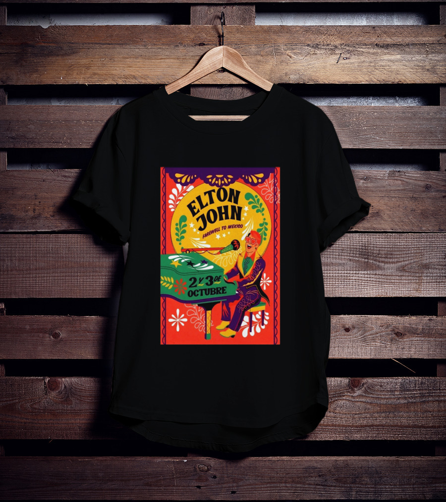 Elton John Farewell To Mexico October 2 Y 3 Event T-Shirt