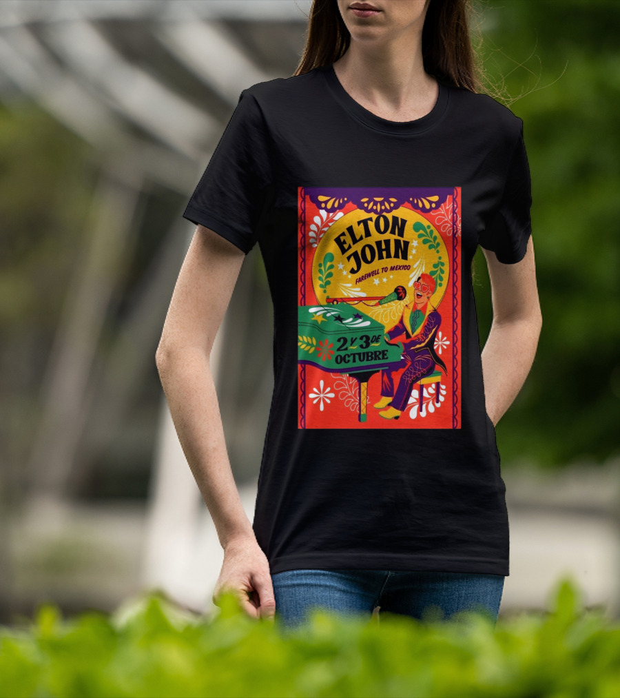 Elton John Farewell To Mexico October 2 Y 3 Event T-Shirt