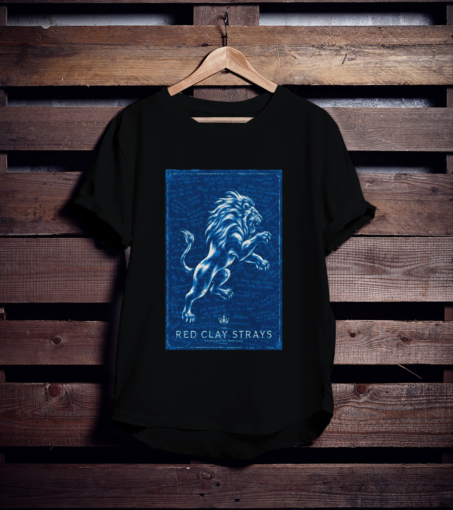 The Red Clay Strays Lion Art Grand Rapids Michigan Concert T-Shirt