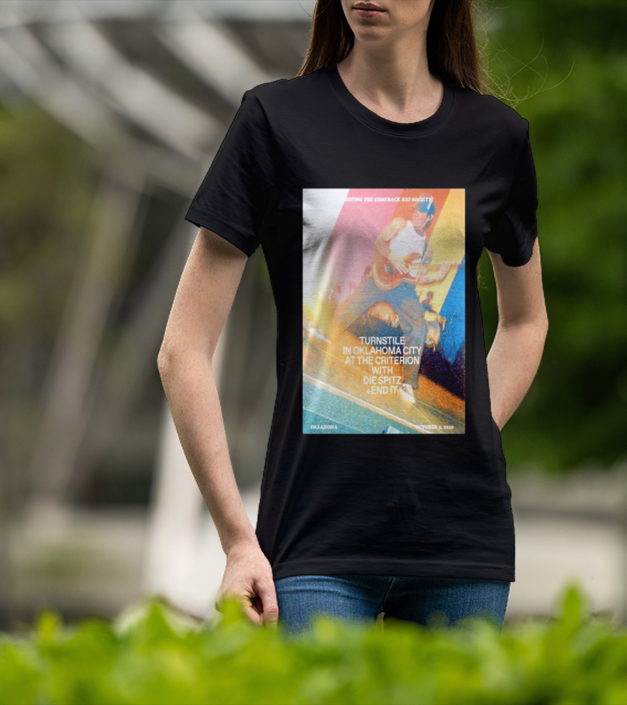 Turnstile Oklahoma City The Criterion October 5 2026 With Die Spitz And End It Concert T-Shirt