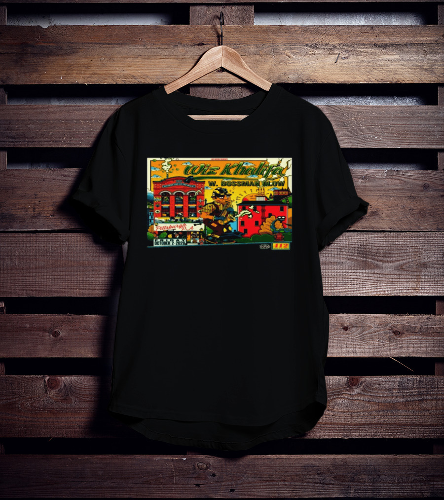 Wiz Khalifa BossMan Dlow Limited Event Pittsburgh PA October 2 2026 T-Shirt