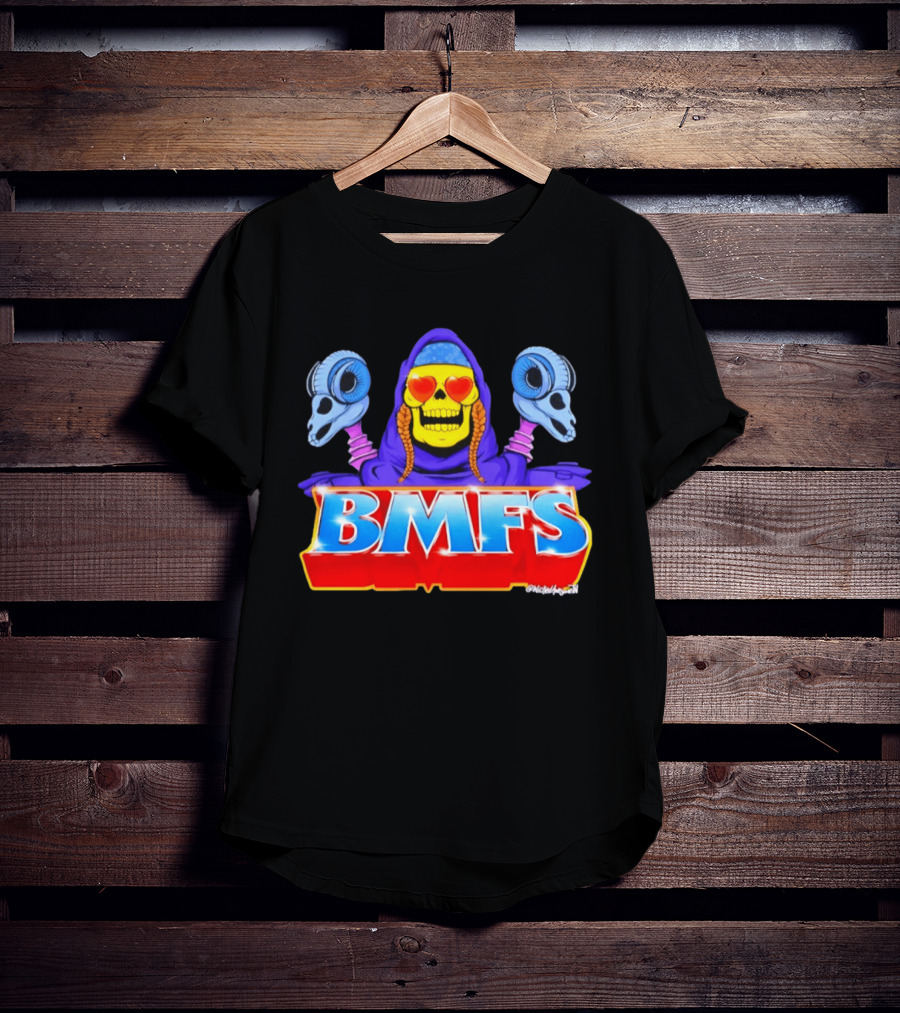 BMFS Halloween Skull With Heart Eyes And Ram Skulls T-Shirt