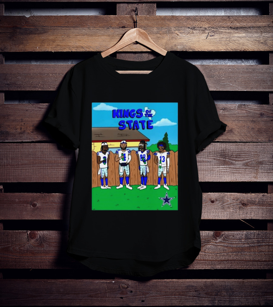 Dallas Cowboys Kings Of The State Football Team Texas Dedication T-Shirt