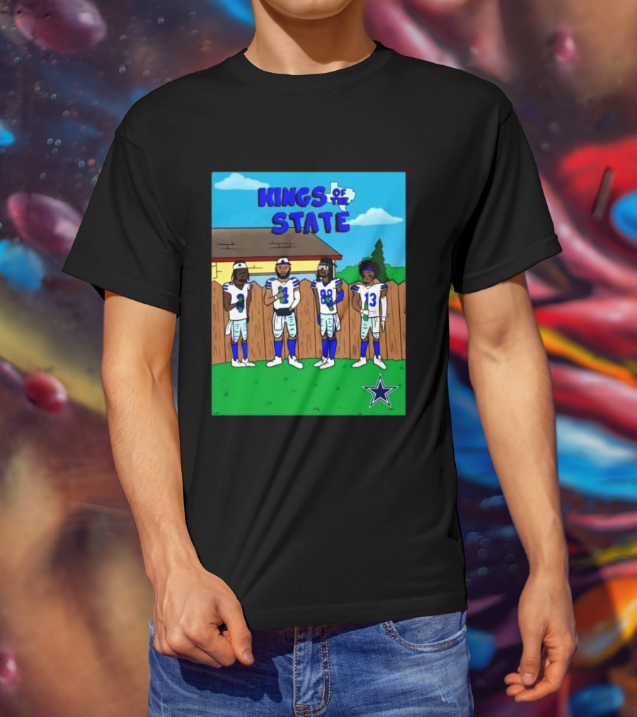 Dallas Cowboys Kings Of The State Football Team Texas Dedication T-Shirt