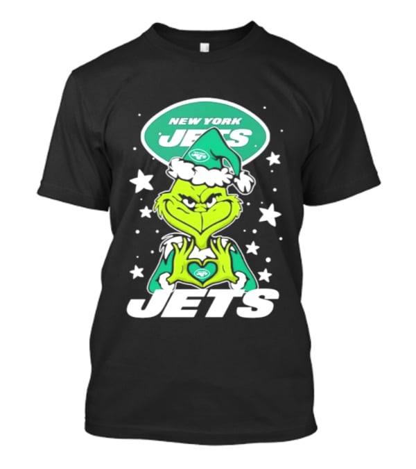 New York Jets Grinch Christmas 2026 Football Love Hands T-Shirt