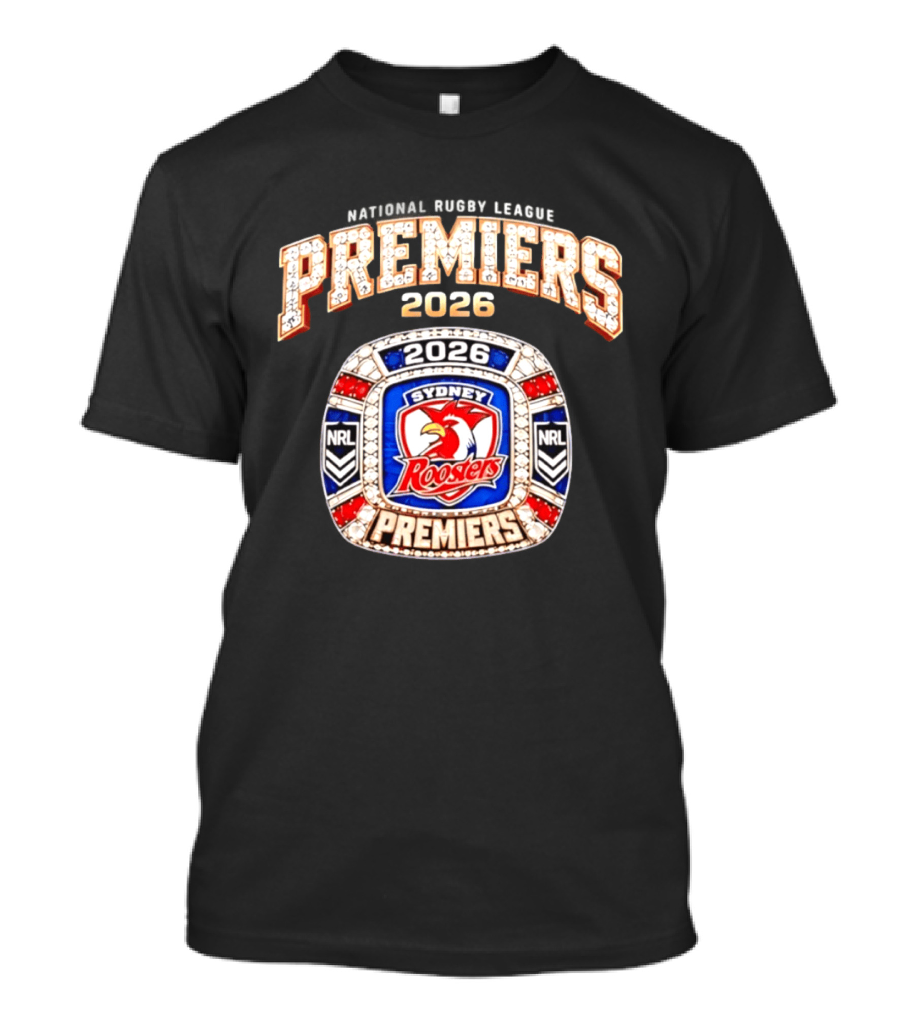 National Rugby League Premiers 2026 Sydney Roosters Ring T-Shirt