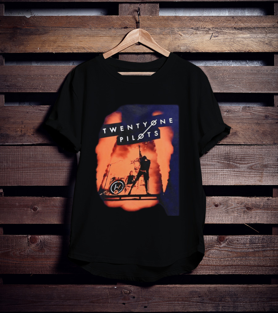 Twenty One Pilots Concert Orange Stage Lights Silhouette Tyler Joseph T-Shirt