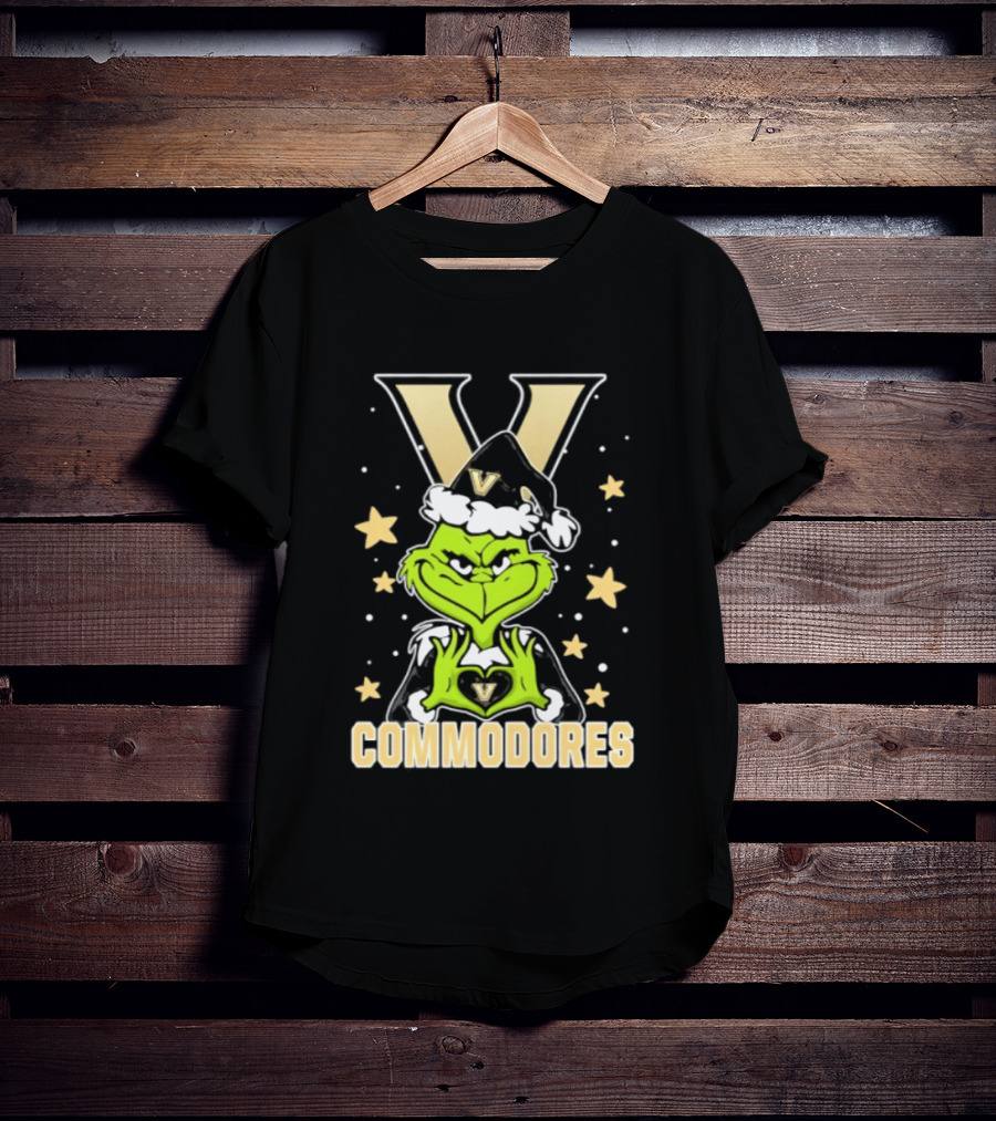 Vanderbilt Commodores Grinch Christmas Love Hands 2026 Football T-Shirt