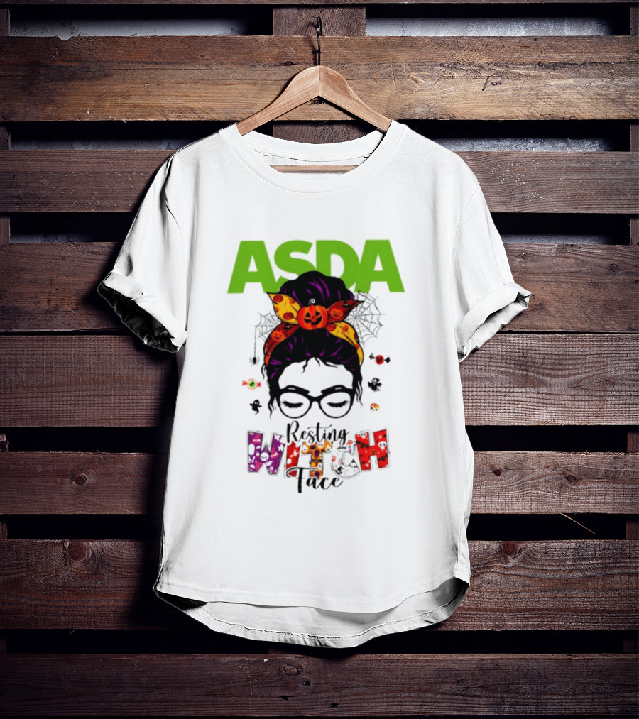 ASDA Resting Witch Face Halloween 2026 Pumpkin Headband Glasses T-Shirt