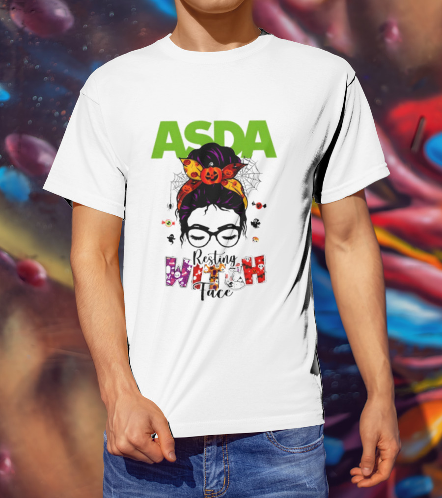 ASDA Resting Witch Face Halloween 2026 Pumpkin Headband Glasses T-Shirt