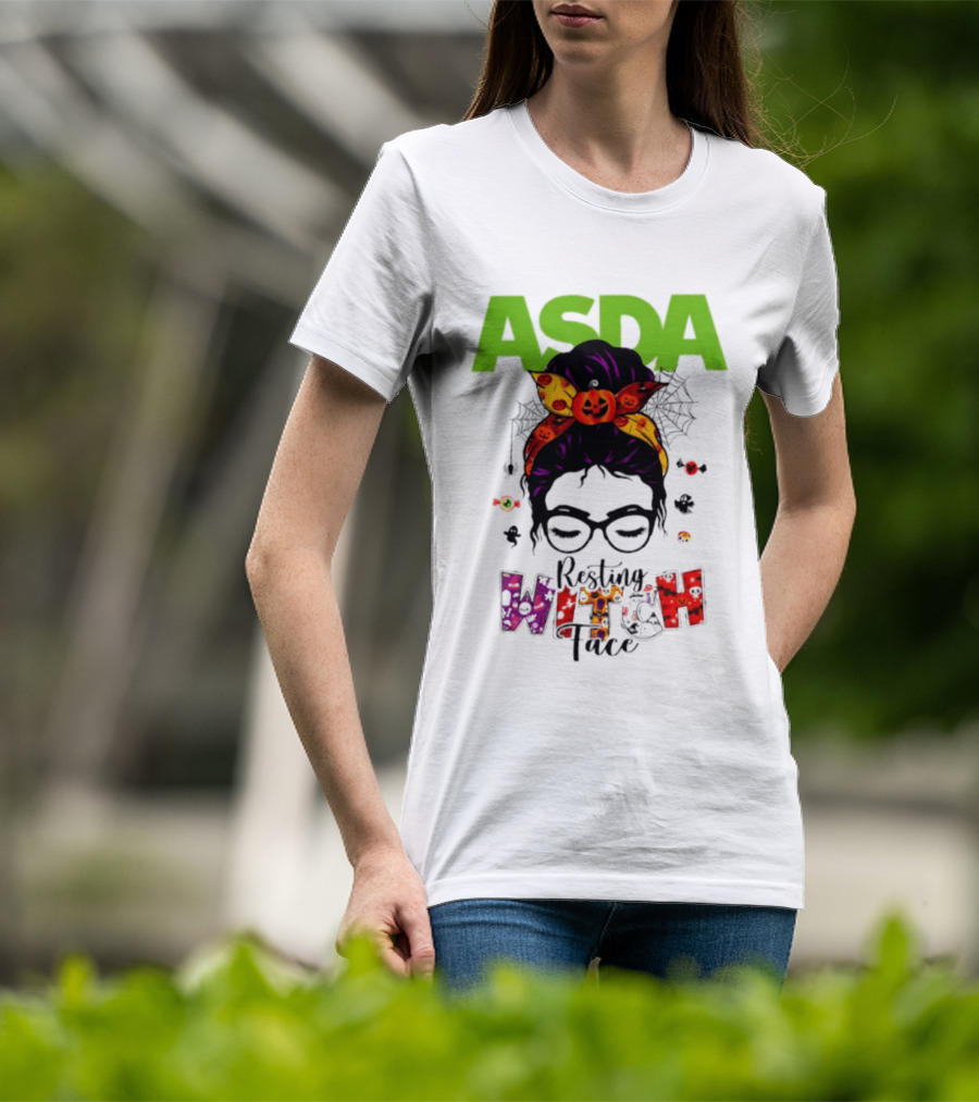 ASDA Resting Witch Face Halloween 2026 Pumpkin Headband Glasses T-Shirt