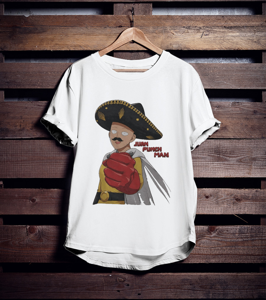 Juan Punch Man Mexican Sombrero Moustache T-Shirt