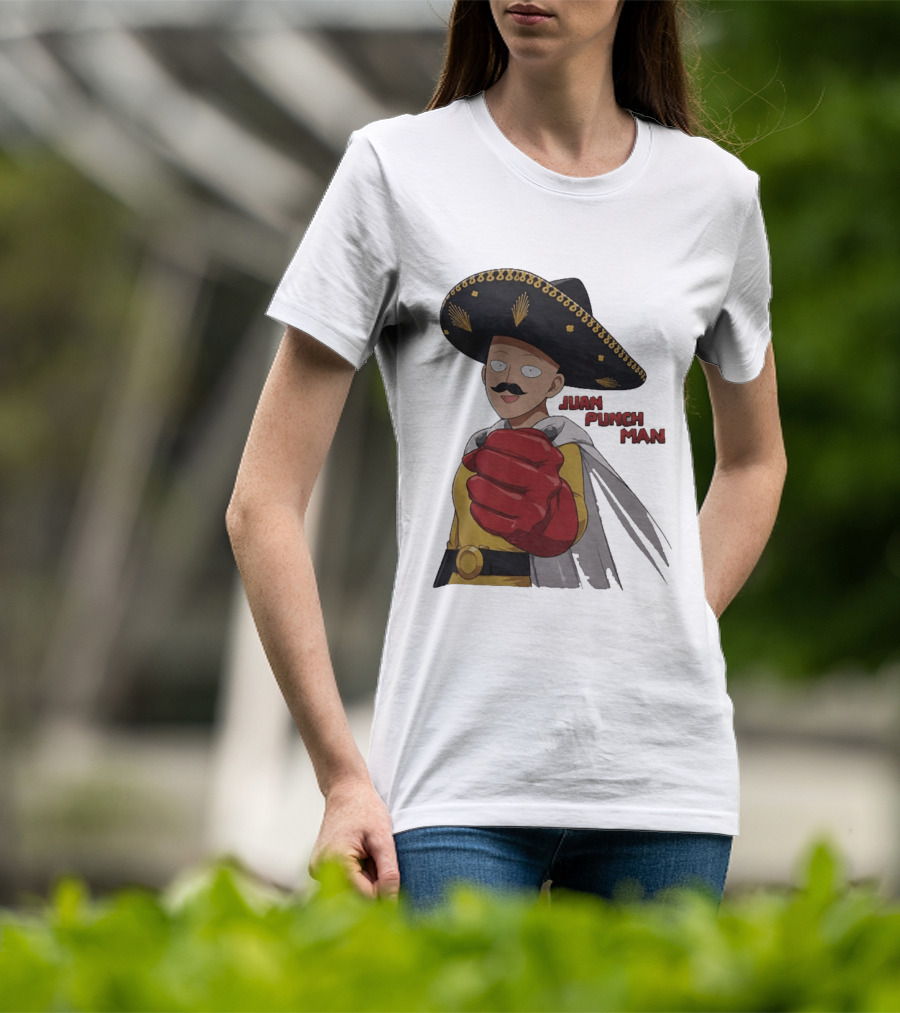 Juan Punch Man Mexican Sombrero Moustache T-Shirt