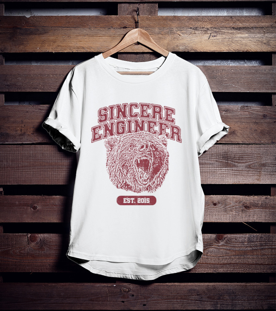 Sincere Engineer Bear Est 2015 Engineering T-Shirt