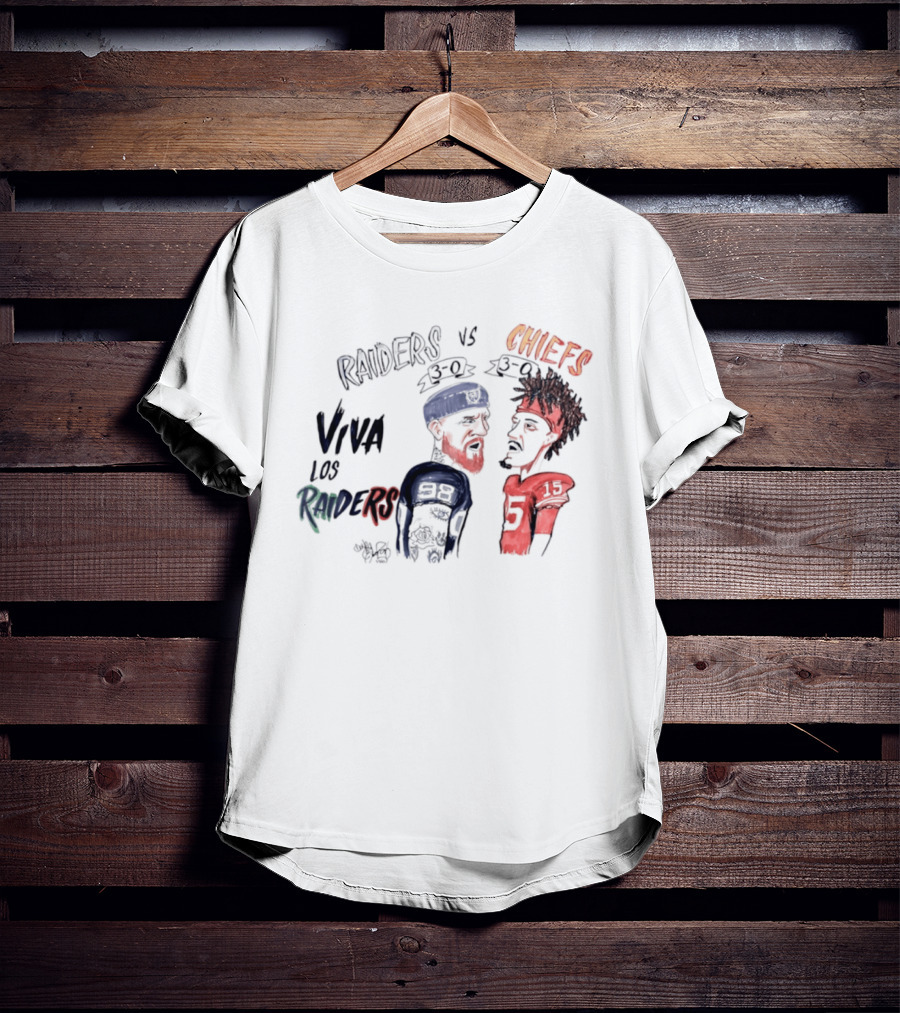 Viva Los Raiders 98 Vs Chiefs 15 Caricature T-Shirt