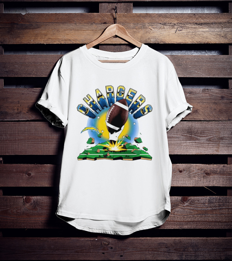 Los Angeles Chargers 2026 Explode Clubhouse Football Burst T-Shirt