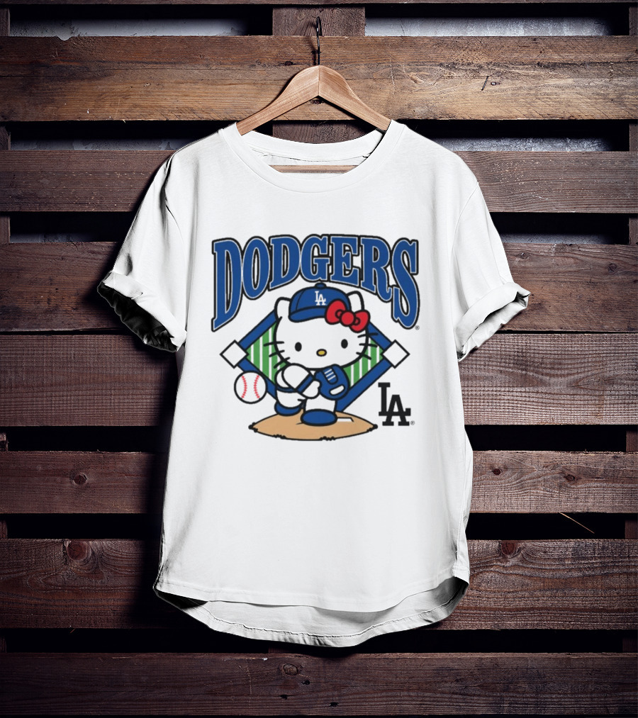 Dodgers Hello Kitty LA Baseball Homage T-Shirt