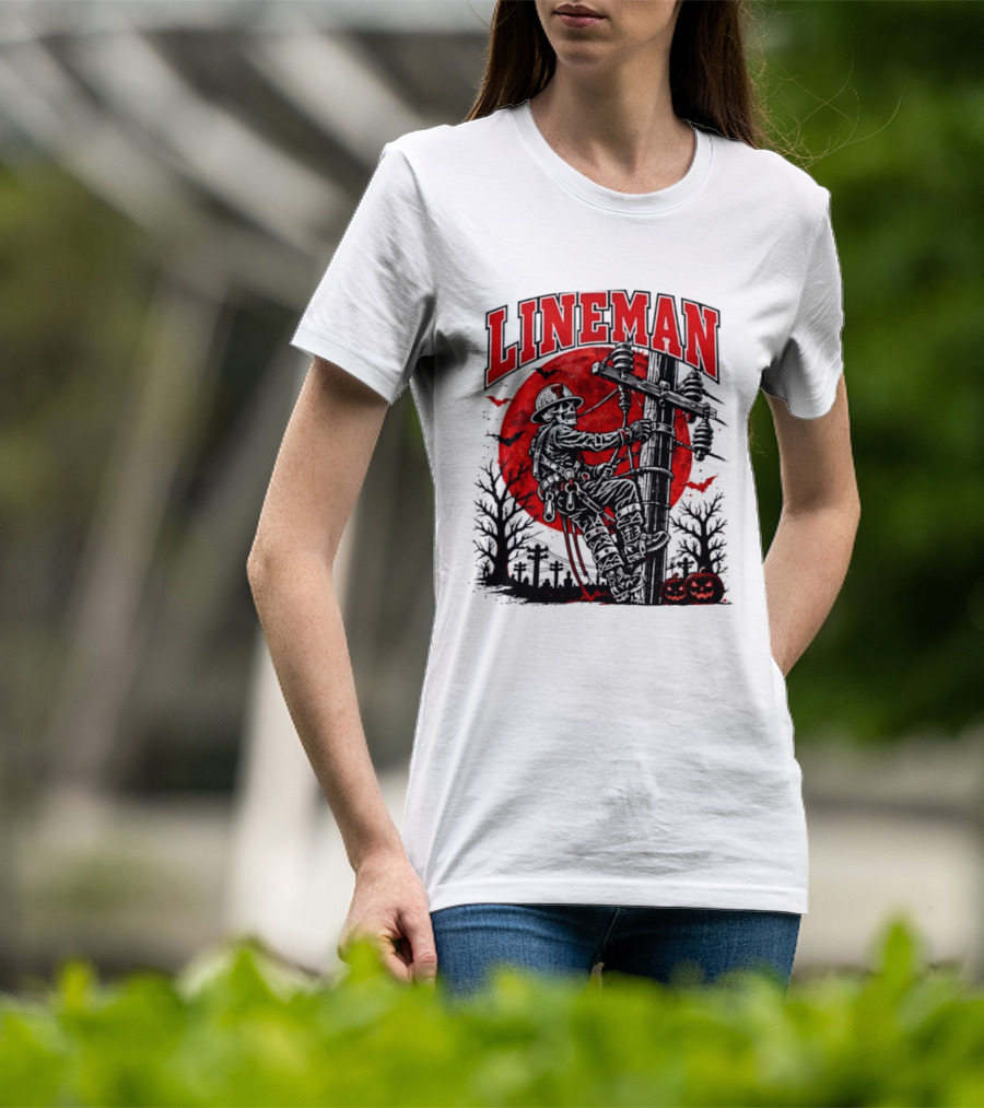 Texas Tech Red Raiders Lineman Halloween Skeleton Scene 2026 T-Shirt