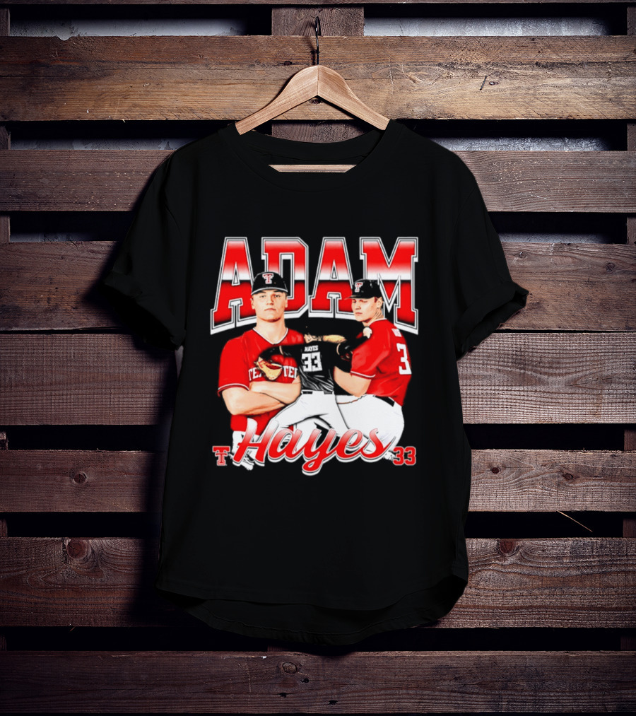 Adam Hayes Texas Tech 33 Red Raiders Football NCAA T-Shirt