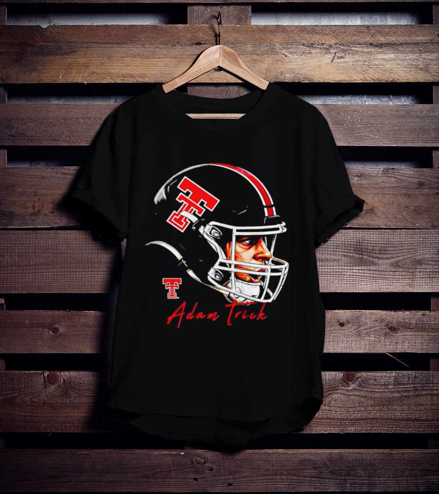 Adam Trick Texas Tech Red Raiders Football Helmet NCAA Game Face T-Shirt