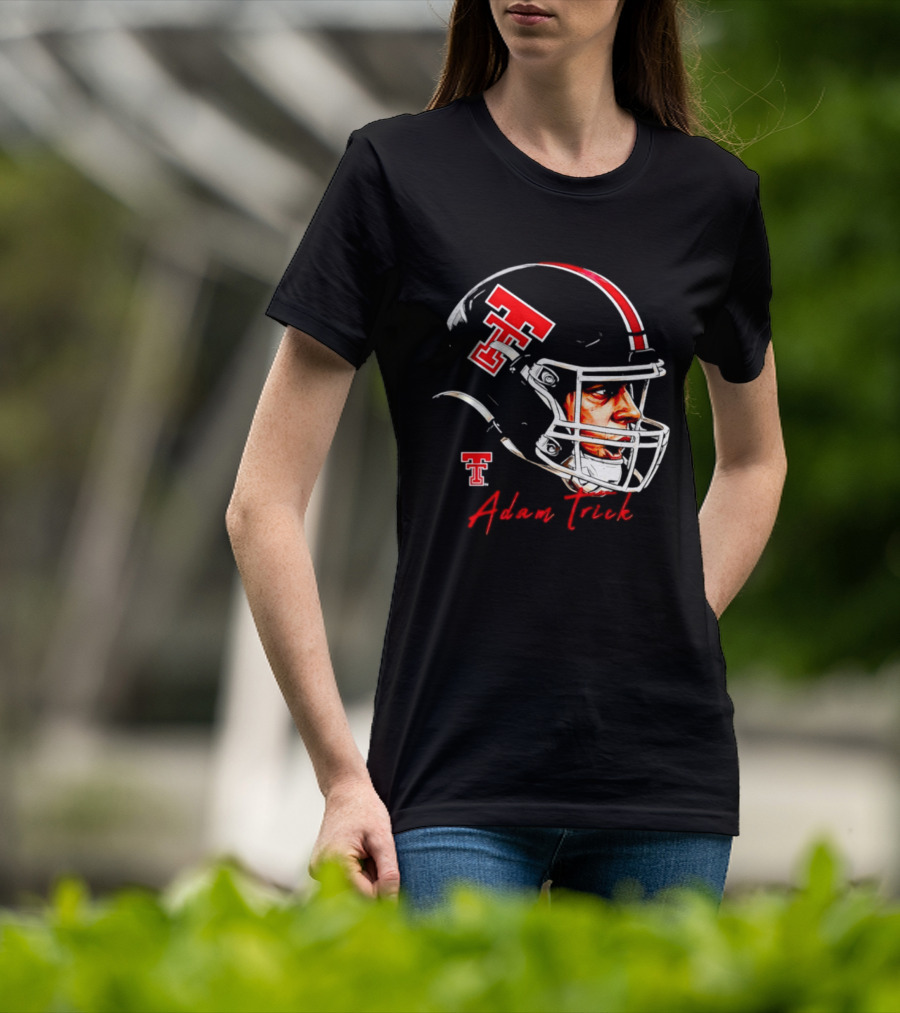 Adam Trick Texas Tech Red Raiders Football Helmet NCAA Game Face T-Shirt