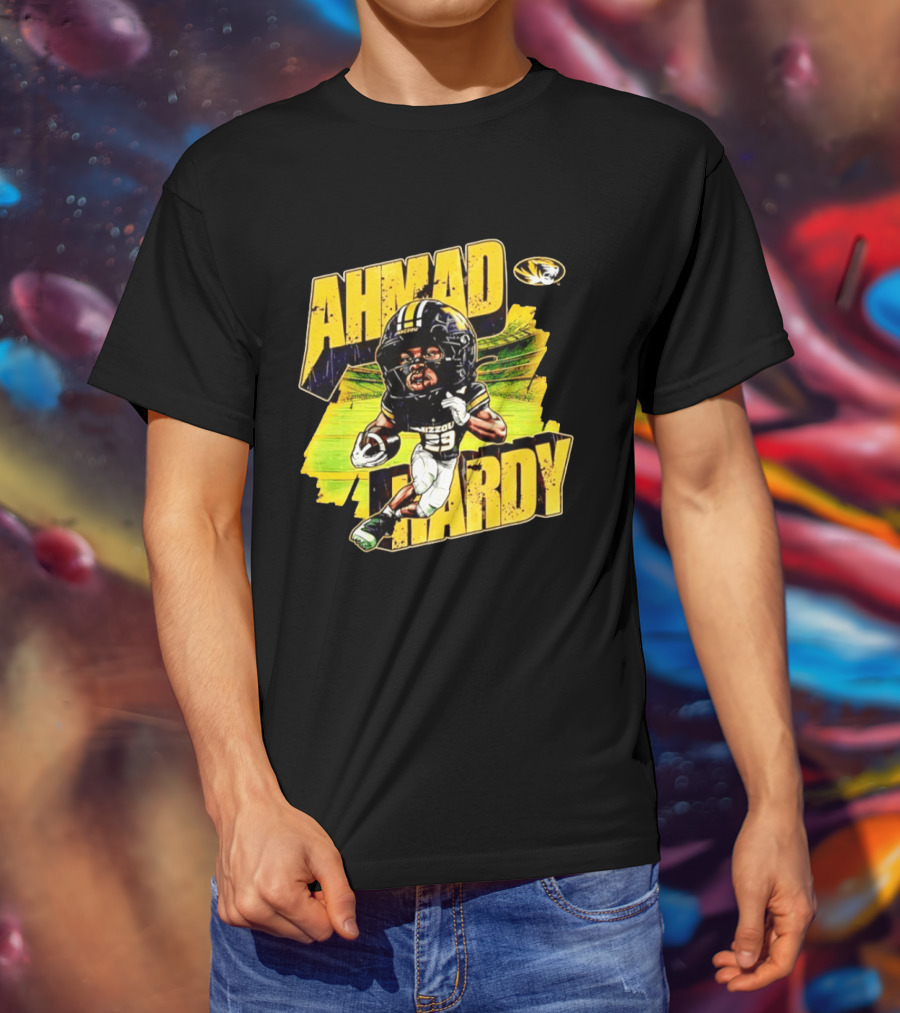Missouri Tigers Football Ahmad Hardy NCAA Caricature T-Shirt