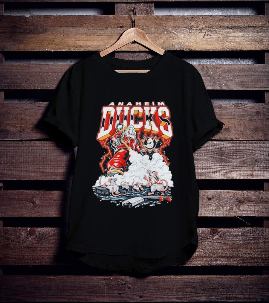 Anaheim Ducks Pest Control NHL Hockey Cartoon Rats T-Shirt