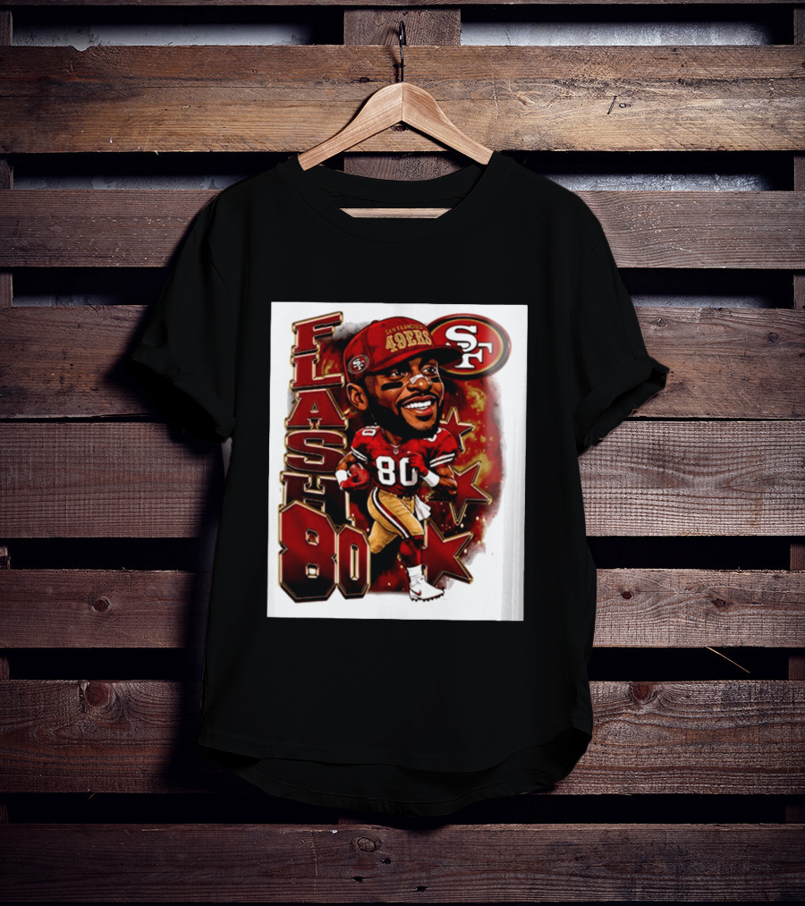 Flash Jerry Rice 80 San Francisco 49ers Caricature SF T-Shirt