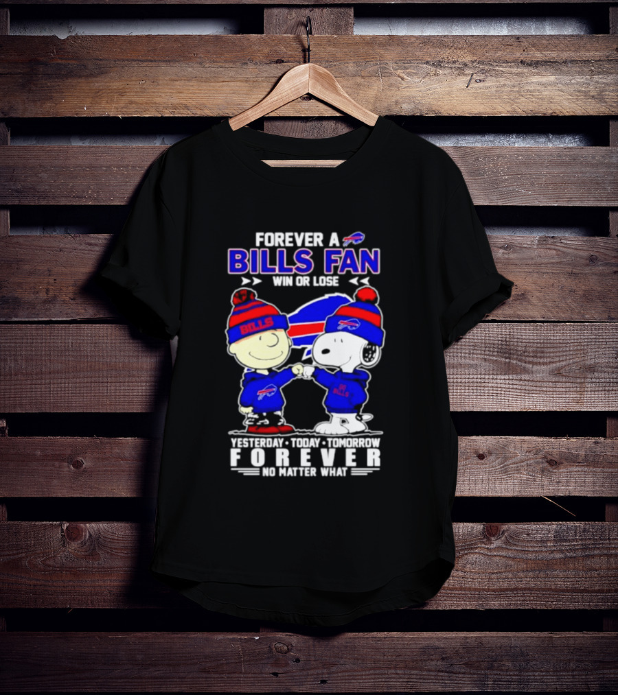 Forever A Bills Fan Win Or Lose Charlie Brown And Snoopy T-Shirt