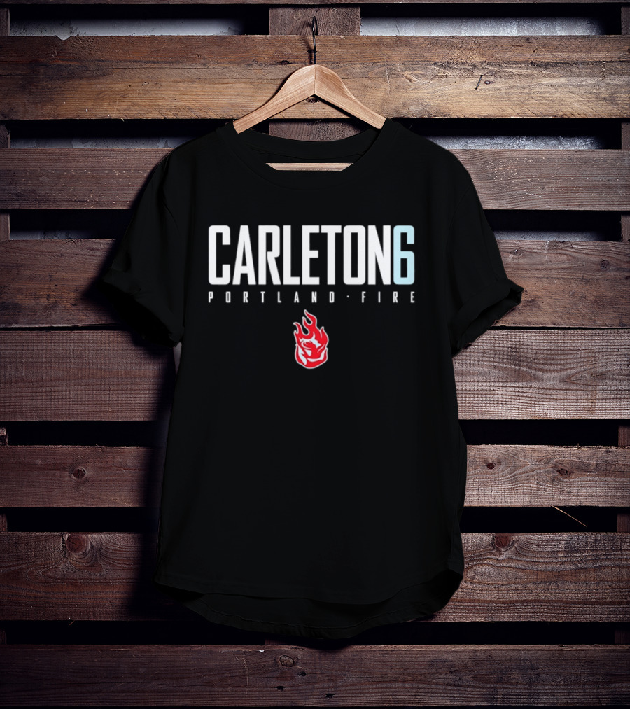 Bridget Carleton 6 Portland Fire WNBA Apparel Flame T-Shirt