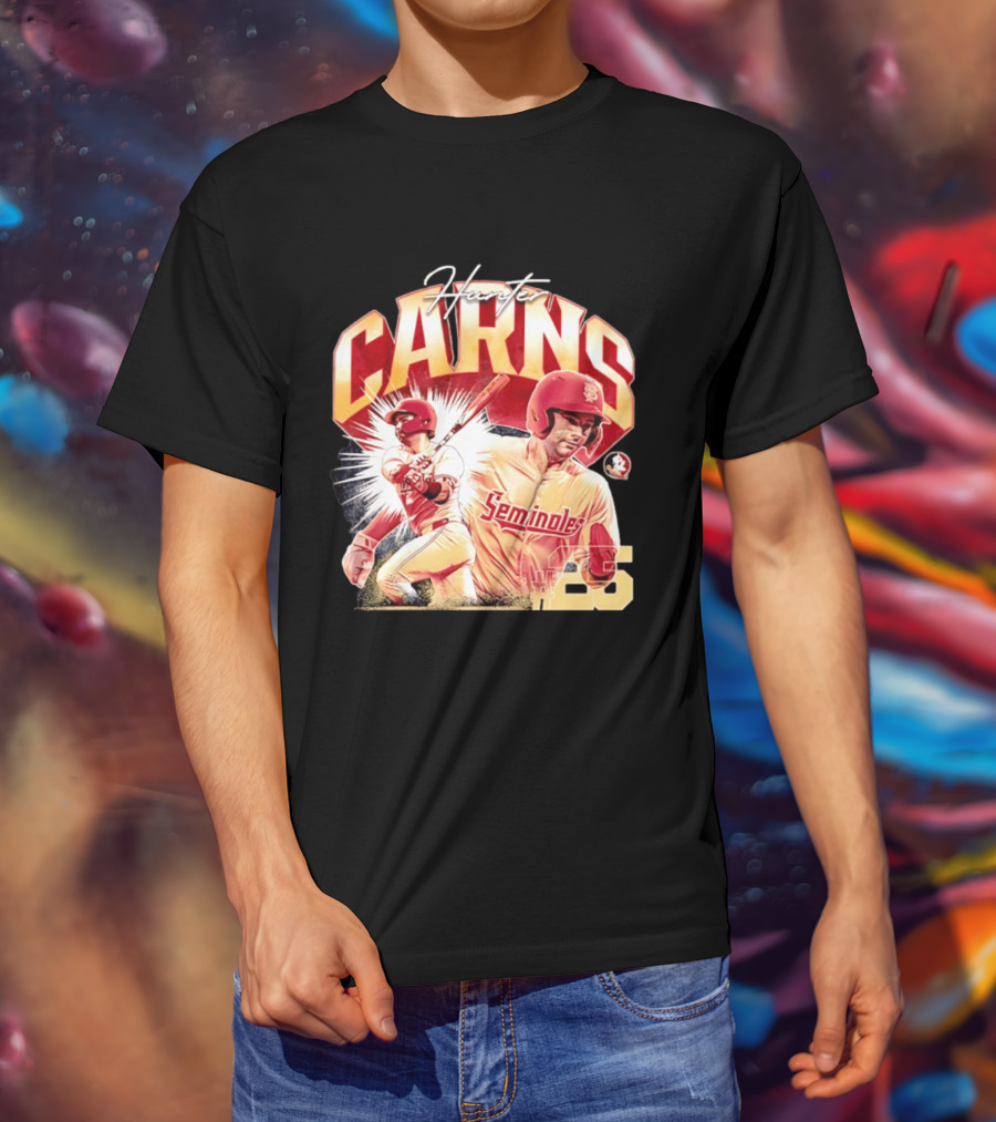 Hunter Carns Seminoles Baseball Florida State NCAA Player 25 T-Shirt