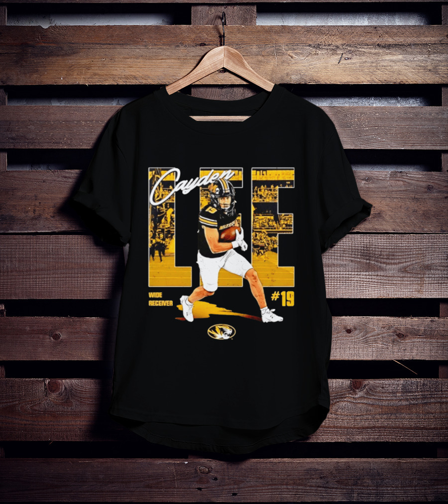 Cayden Lee Missouri Tigers Football Wide Receiver #19 NCAA T-Shirt