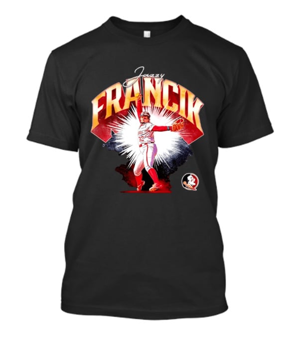 Jazzy Francik Florida State Seminoles Softball NCAA Player 32 Pitching Action Burst T-Shirt
