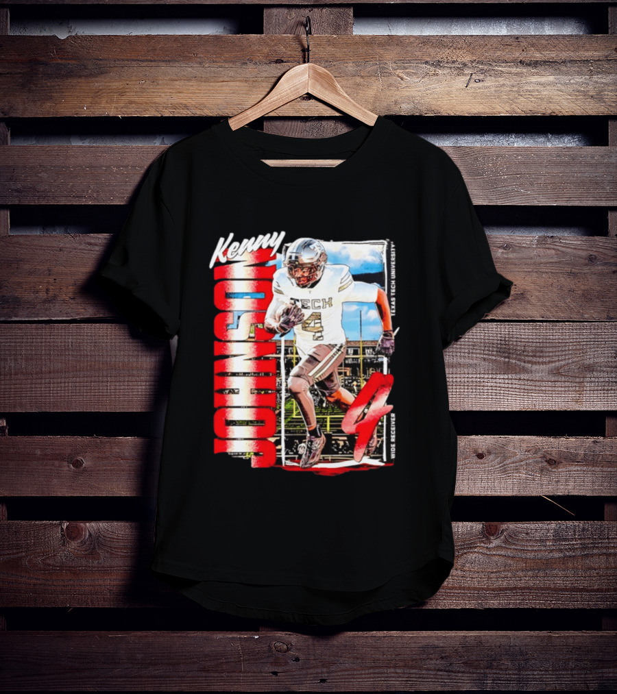 Kenny Johnson Texas Tech Red Raiders Wide Receiver Football NCAA Cards Stadium T-Shirt
