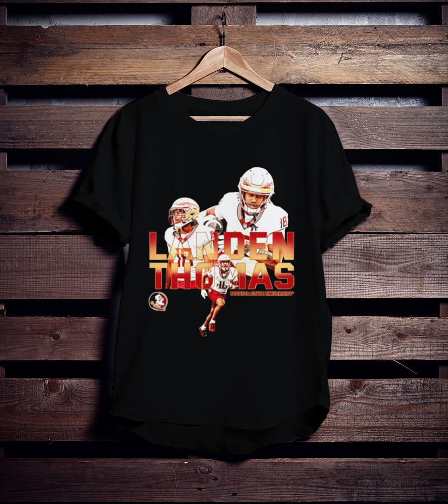 Landen Thomas Florida State University Football Player Collage T-Shirt