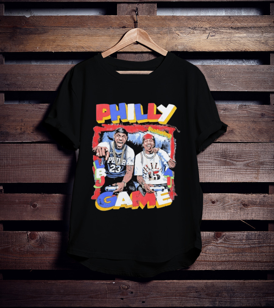 Philly Game Featuring AI And LBJ 23 15 T-Shirt